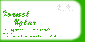 kornel uglar business card